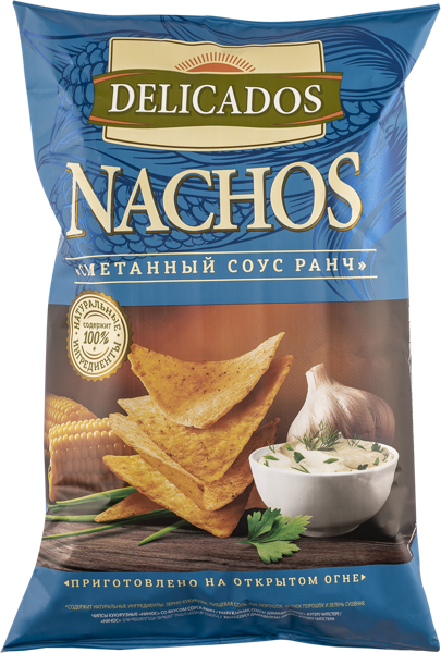 Изображение Чипсы кукурузные Деликадос сметанный соус ранч Мишн Фудс м/у, 150 г