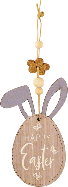 Изображение Подвеска 6*10см дерево Игл Гифтс яйцо с голубыми ушками Игл Гифтс , 1 шт