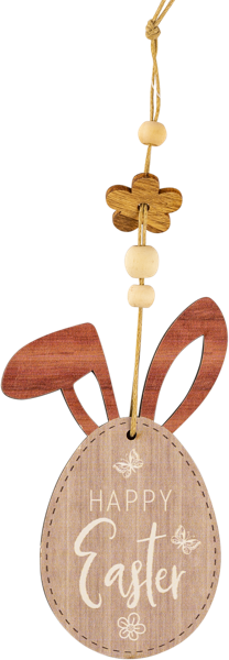 Изображение Подвеска 6*10см дерево Игл Гифтс яйцо с розовыми ушками Игл Гифтс , 1 шт