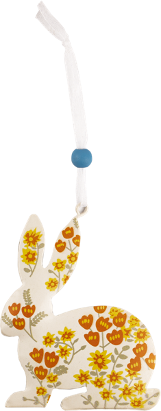 Изображение Подвеска 7,5*10см металл Игл Гифтс кролик белый Игл Гифтс , 1 шт