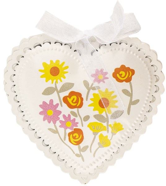 Изображение Подвеска 8,5см металл Игл Гифтс серце белое Игл Гифтс , 1 шт