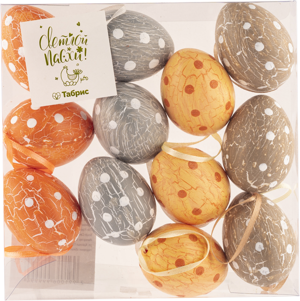 Изображение Яйцо 5см пасхальное Игл Гифтс 6 цветов с кроликом Игл Гифтс м/у, 6 шт