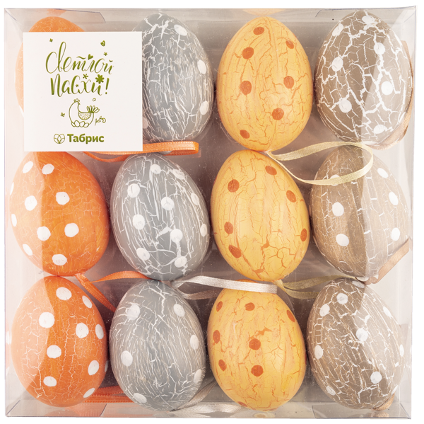 Изображение Яйцо 6см пасхальное Игл Гифтс 4 цвета в трещинку Игл Гифтс к/у, 12 шт