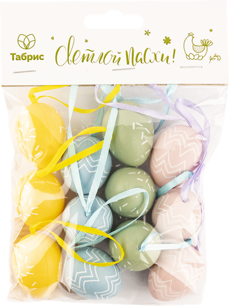 Изображение Яйцо 4см пасхальное Игл Гифтс 4 цвета зайцы Игл Гифтс м/у, 12 шт