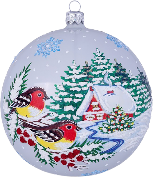 Изображение Шар 7 Деревенька стекло Ёлочка с 641 Клинская игрушка к/у, 1 шт