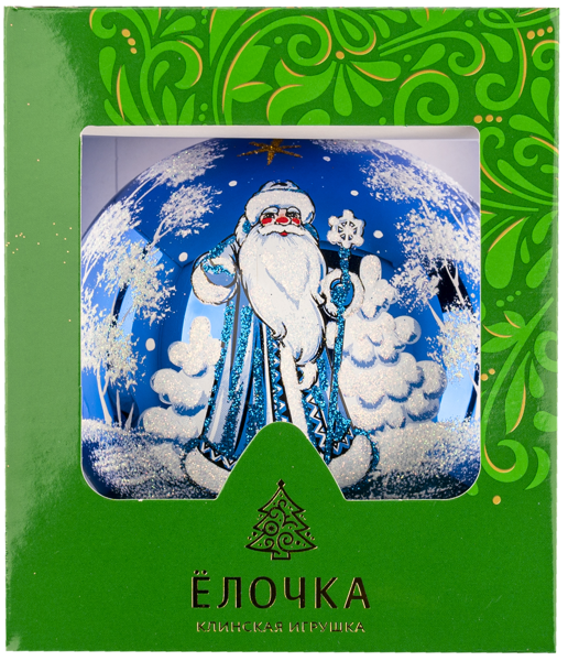 Изображение Шар 6 Дед Мороз стекло Ёлочка с477 Клинская игрушка к/у, 1 шт