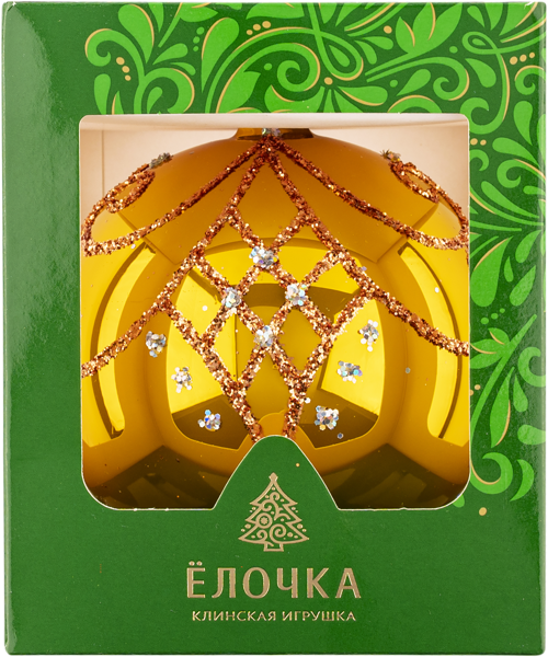 Изображение Шар 5 Версаль стекло Ёлочка с1825 Клинская игрушка к/у, 1 шт