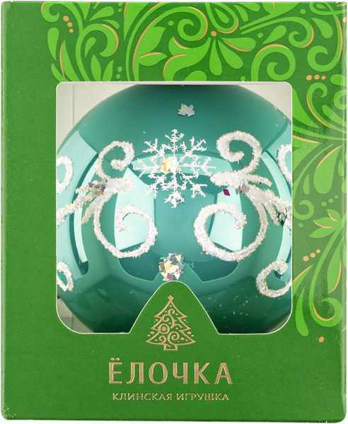 Изображение Шар №4 Причуда стекло Ёлочка с 1853 Клинская игрушка к/у, 1 шт