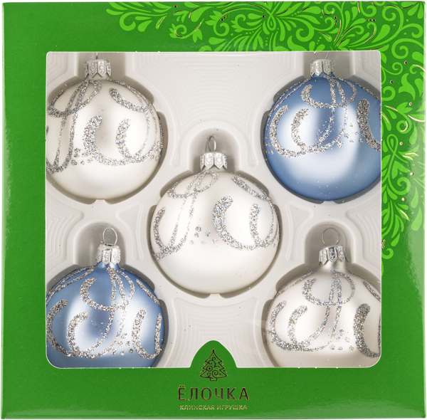 Изображение Набор Полонез стекло Ёлочка с489 Клинская игрушка к/у, 1 упак