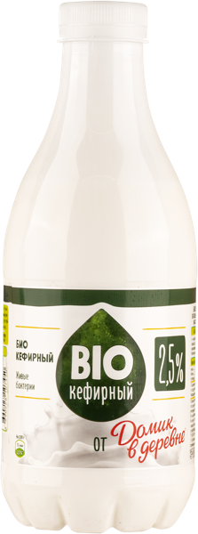 Изображение Кефирный продукт 2,5% Домик в деревне био ВБД п/б, 900 мл