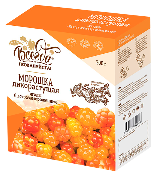 Изображение Ягоды замороженные Всегда пожалуйста морошка ЭкоРесурс карт/уп, 300 г