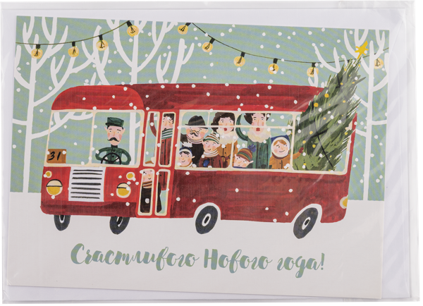 Изображение Открытка Красота в деталях автобус Красота в деталях м/у, 1 шт