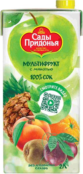 Изображение Сок с мякотью Сады придонья мультифрукт Сады Придонья карт/уп, 2 л