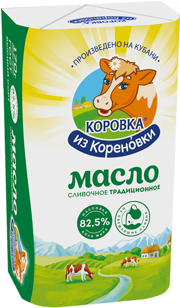 Изображение Масло 82,5% сливочное Коровка из Кореновки крестьянское Кореновский МКК м/у, 170 г