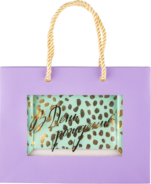 Изображение Пакет 23*18см подарочный Арт Дизайн люкс с окошком Арт Дизайн , 1 шт