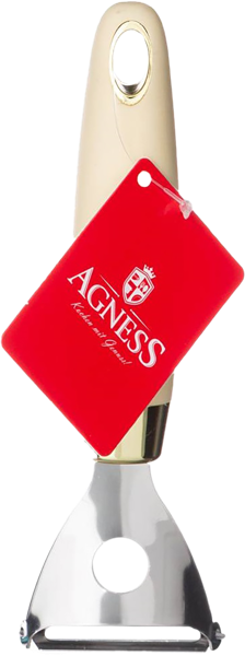 Изображение Овощечистка 24см Агнесс горизонтальная кремовая Агнесс , 1 шт