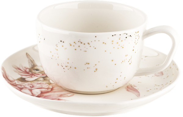 Изображение Чайная пара 250мл Лефард кролик розовый пион Лефард к/у, 1 шт