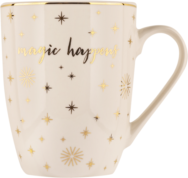 Изображение Кружка 320мл белая Лефард с золотыми звездами Лефард , 1 шт