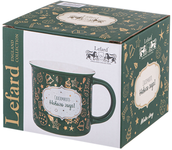 Изображение Кружка 355мл зеленая Лефард сказочного нового года Лефард , 1 шт