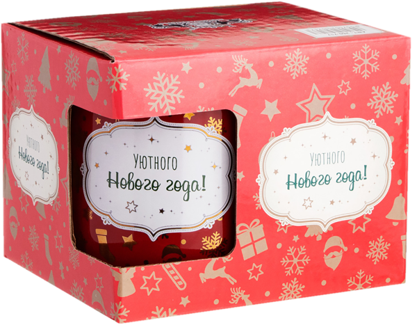 Изображение Кружка 355мл красная Лефард уютного нового года Лефард , 1 шт