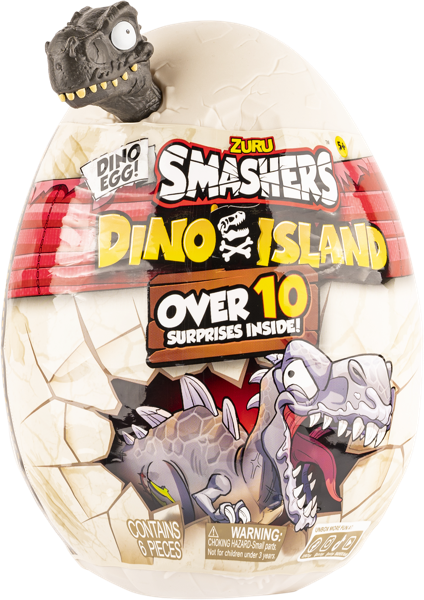 Изображение Игрушка сюрприз в яйце мини Зуру смешерс дино айлэнд 10 сюрпризов+ свет эффект Зуру п/у, 1 шт