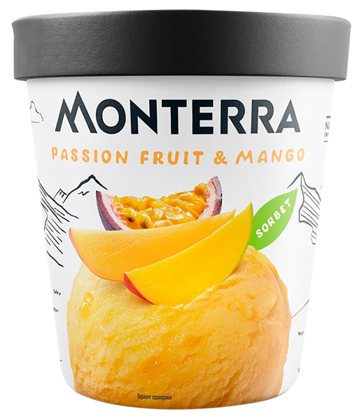 Изображение Сорбет Монтерра манго маракуйя Фронери Рус к/у, 300 г