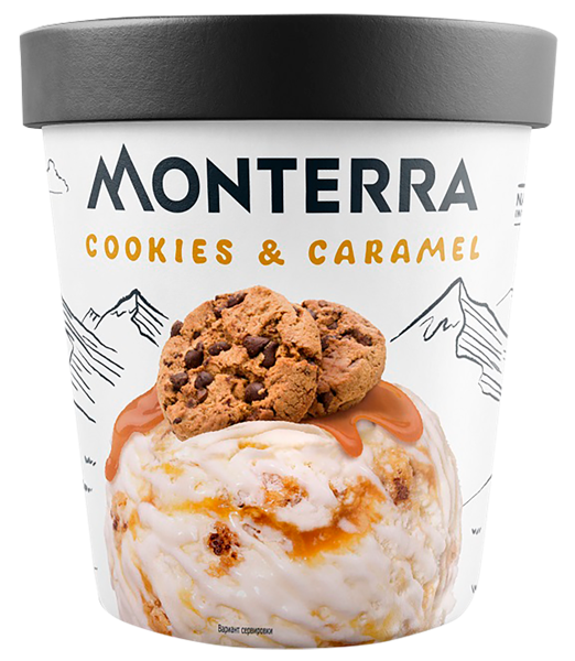 Изображение Мороженое Монтерра печенье карамель Фронери Рус к/у, 298 г
