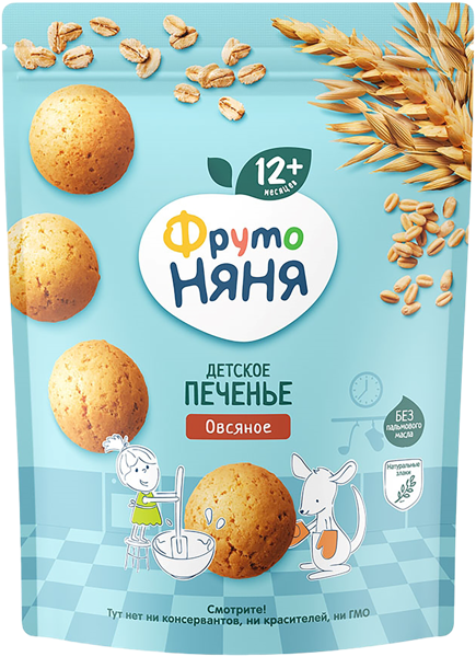 Изображение Печенье с 12 мес Фрутоняня овсяное Прогресс м/у, 120 г