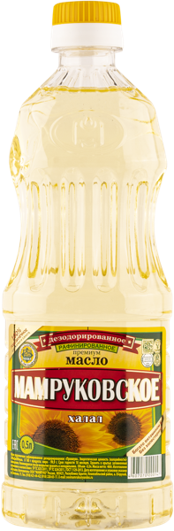 Изображение Масло подсолнечное Мамруковское раф премиум сорт Мамруко п/б, 500 мл