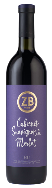 Изображение Вино красное сухое стиль №2 Каберне Сов Мерло ЗГУ зб вайн Золотая Балка с/б, 0,75 л