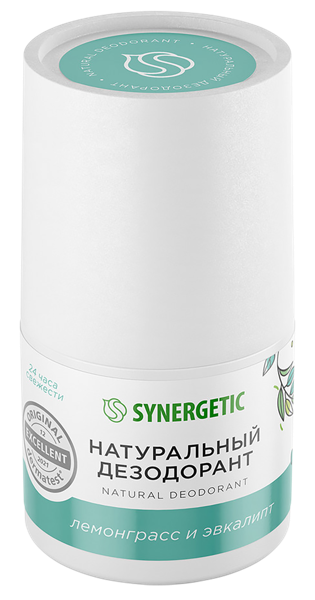 Изображение Дезодорант шар женский Синергетик БИО лемонграсс- эвкалипт Синергетик к/у, 50 мл