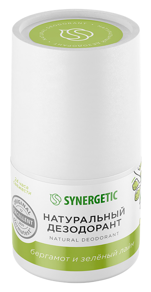 Изображение Дезодорант шар женский Синергетик БИО бергамот и зеленый лайм Синергетик к/у, 50 мл