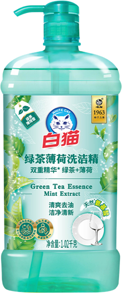 Изображение Средство для мытья посуды Баимао зеленый чай и мята Шанхай Хатчисон п/у, 1,02 л