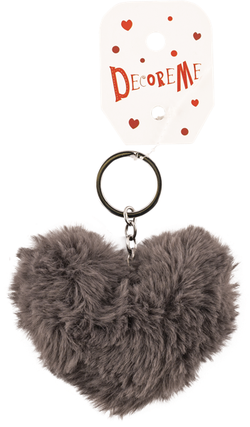 Изображение Брелок Декорми меховой сердечко Альт , 1 шт