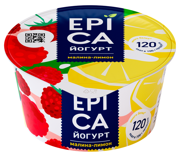 Изображение Йогурт 4,8% Эпика малина лимон Эрманн п/б, 130 г