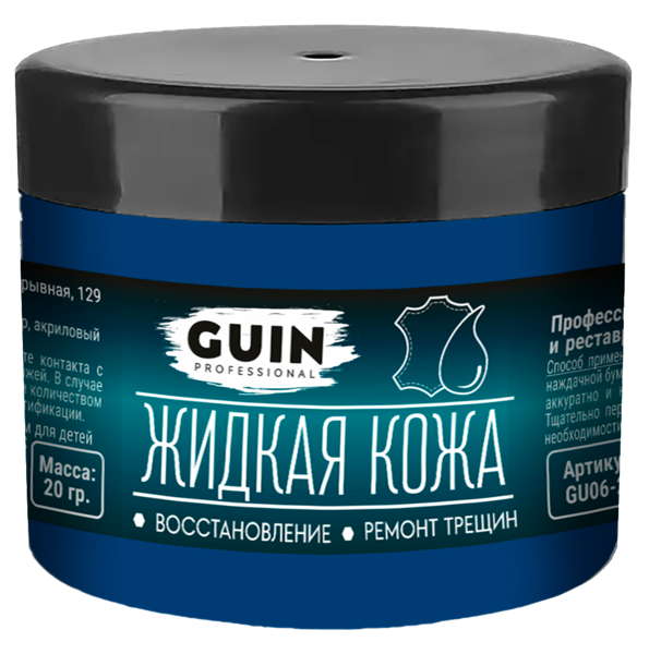 Изображение Средство для ремонта обуви Гуин жидкая кожа синий 5002 Тонян ИП п/у, 20 мл