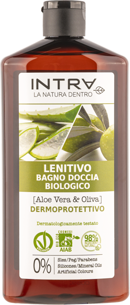 Изображение Гель защитный для душа Интра БИО алоэ вера оливковое масло Харбор СПА п/у, 400 мл