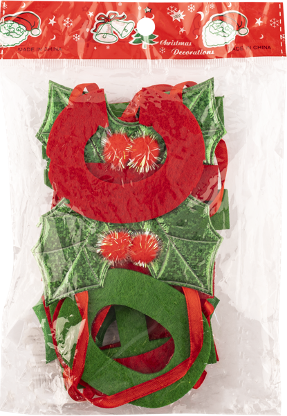 Изображение Растяжка 8*110см красная Би Хоум с новым годом Би Эйч Хоум м/у, 1 шт