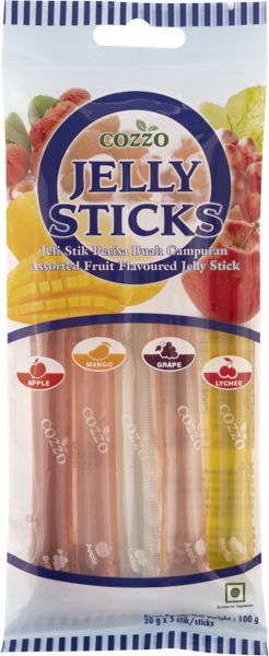 Изображение Палочки желейные Коццо фруктовое ассорти Кооцо Фуд м/у, 100 г