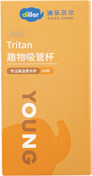 Изображение Бутылка 400мл пластик Диллер с трубочкой Диллер , 1 шт