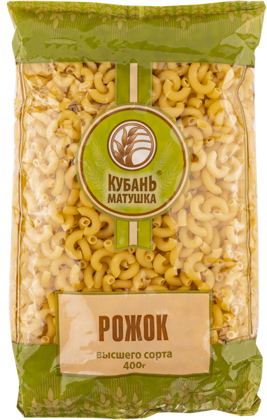 Изображение Макароны Кубань матушка рожки Югоптторг-23 м/у, 400 г