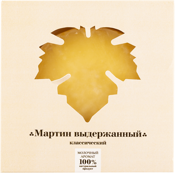 Изображение Сыр 50% полутвердый Мартин выдержанный классический Экомир , 210 г
