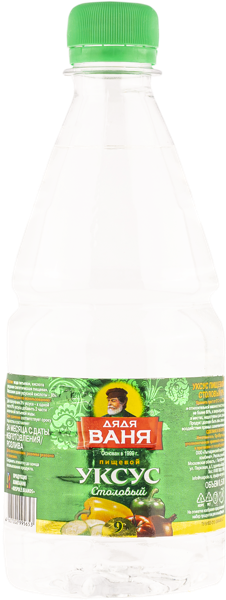 Изображение Уксус столовый 9% Дядя Ваня Дядя Ваня п/б, 500 мл