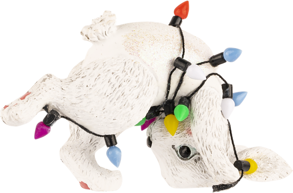 Изображение Елочное украшение 5,5*9,5см Мэджик Тайм заяц с гирляндой Феникс Презент , 1 шт