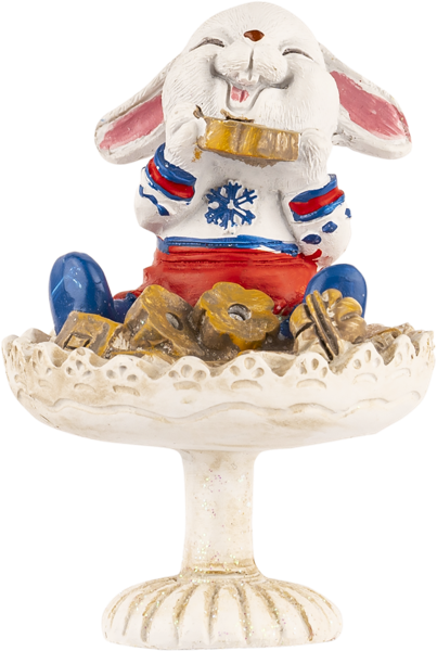 Изображение Елочное украшение 6*10см Мэджик Тайм зайчик сладкоежка Феникс Презент , 1 шт