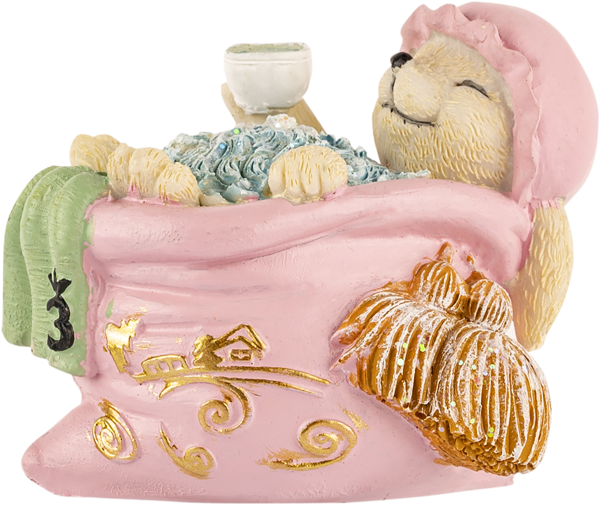 Изображение Елочное украшение 4,3*7,3см Мэджик Тайм заяц в ванной Феникс Презент , 1 шт