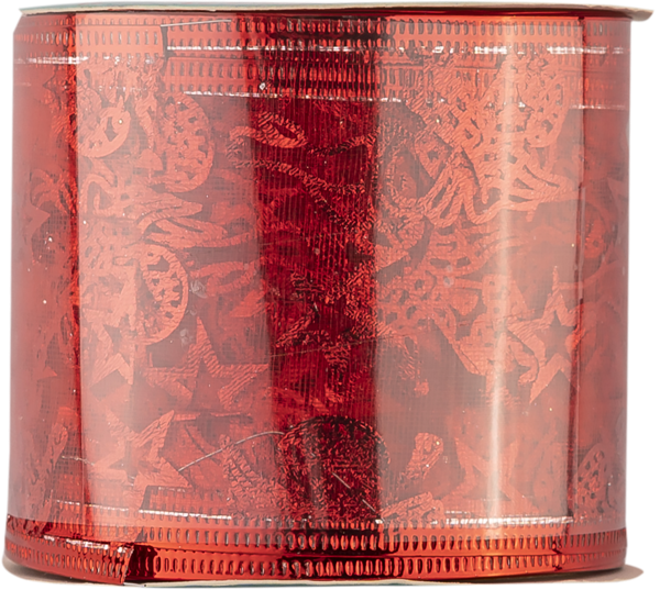 Изображение Лента 2,7м новогодняя Мэджик Тайм красные звезды Феникс Презент , 1 шт