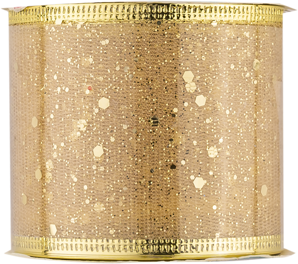 Изображение Лента 2,7м новогодняя Мэджик Тайм золотые блестки Феникс Презент , 1 шт