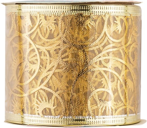 Изображение Лента 2,7м новогодняя Мэджик Тайм золотые узоры Феникс Презент , 1 шт