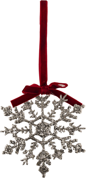 Изображение Елочное украшение 13см Мэджик Тайм серебристая снежинка Феникс Презент , 1 шт